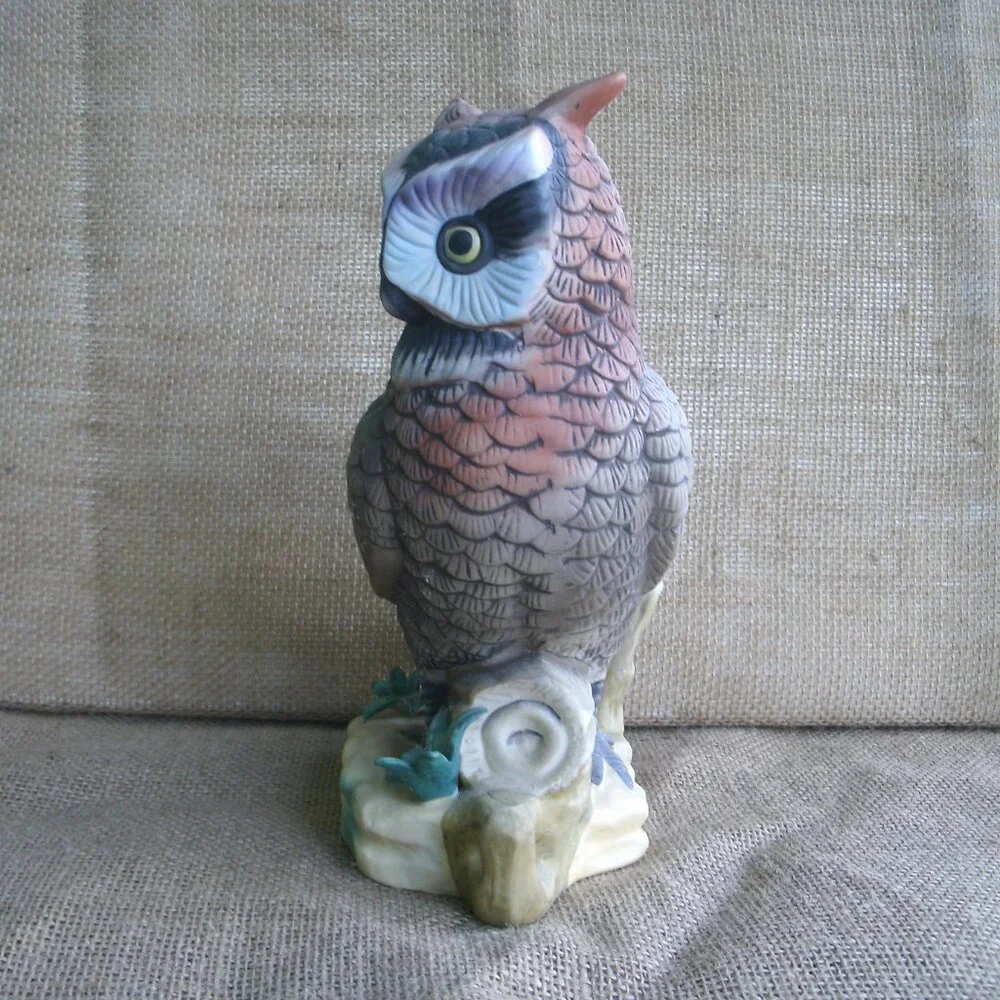 Vintage Large Homco Brown Owl Porcelain Figurine - Picture 3 of 16